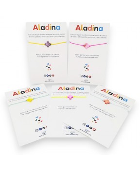 Pulseras cruz comuniones Fundación Aladina