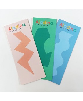 Marcapáginas solidarios para celebraciones Fundación Aladina
