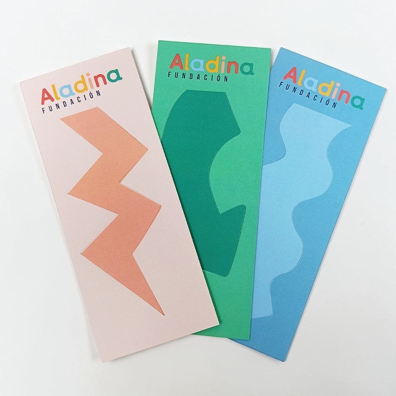 Marcapáginas solidarios para celebraciones Fundación Aladina