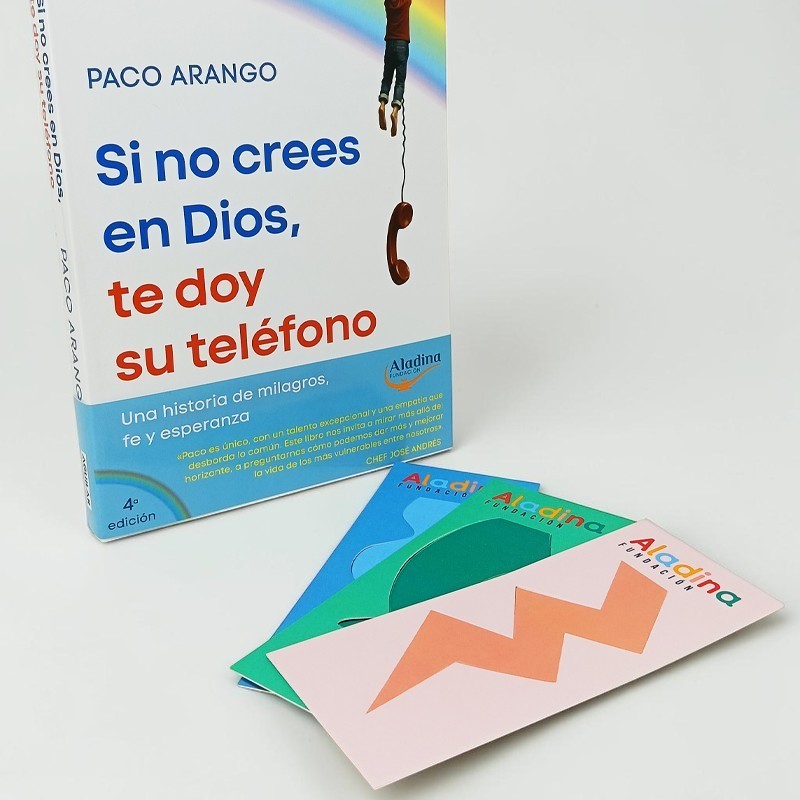 Pack de lectura solidaria para Feria del Libro con libro y marcapáginas - Fundación Aladina