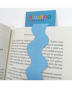Pack libro “Si no crees en Dios, te doy su teléfono” con marcapáginas azul - Fundación Aladina