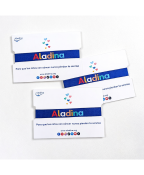 Pulseras con packaging para celebraciones Fundación Aladina