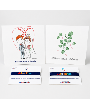 Packs para regalar bodas solidarias Aladina
