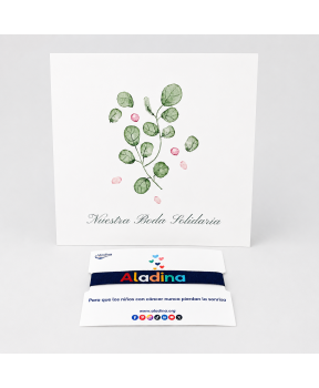 Pulsera y tarjeta para invitados Fundación Aladina