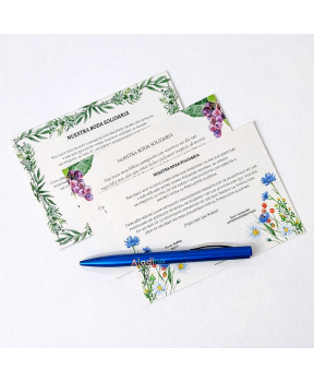 Tarjetas con boligrafo solidario Aladina