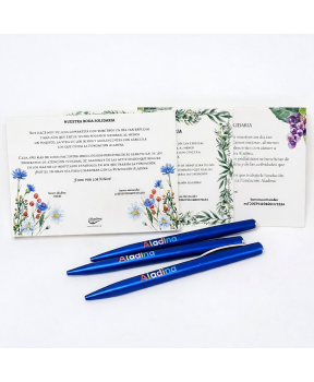 Tarjetas con boligrafo solidario Fundación Aladina