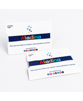 Pulseras solidarias originales para celebraciones Fundación Aladina